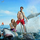 Illustration for article titled Shark Week Announces Presence by Epically Riding in on Sharks